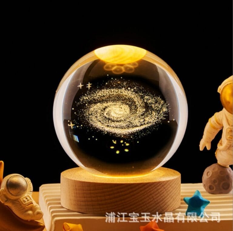 3D Galaxy Crystal Ball Night Light