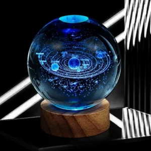 3D Color Changing LED Crystal Ball – Solar System